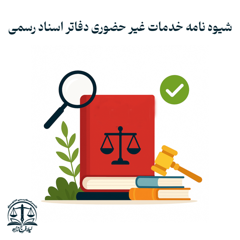 شیوه نامه خدمات غیر حضوری دفاتر اسناد رسمی