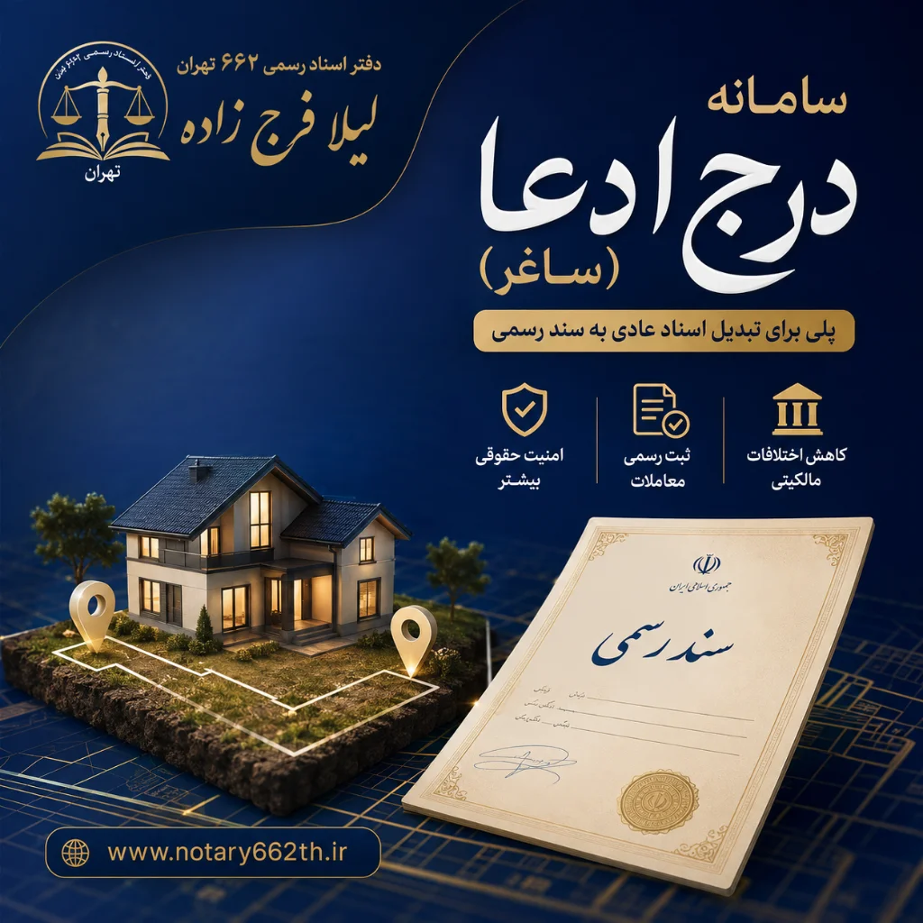 سامانه ساغر چیست ؟ سامانه درج ادعا ملک و زمین سند