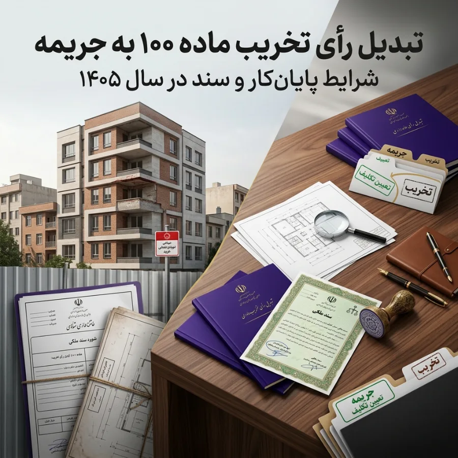 تبدیل رأی تخریب ماده ۱۰۰ به جریمه در ۱۴۰۵؛ شرایط پایان‌کار 7