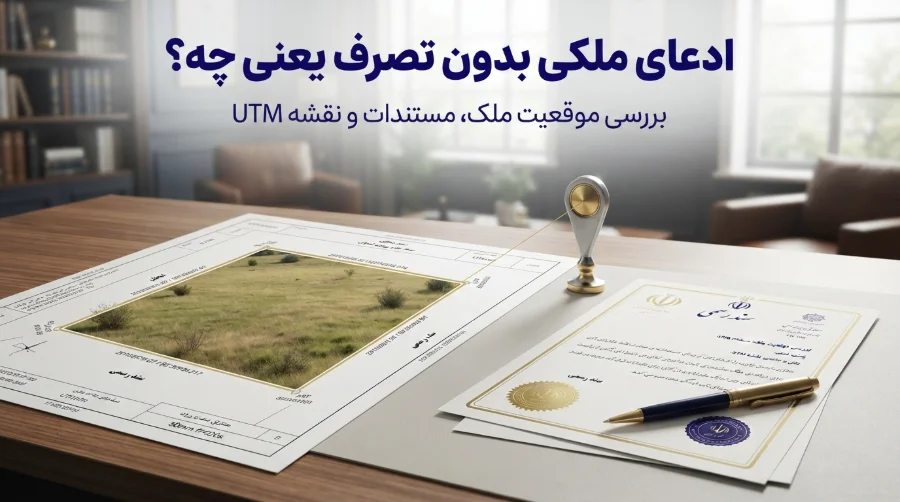 ثبت ادعای ملکی در فرض نداشتن تصرف: تهیه نقشه UTM، تأمین دلیل و دستور موقت طبق ماده ۱۰ قانون الزام 1 ادعای ملکی بدون تصرف یعنی چه؟