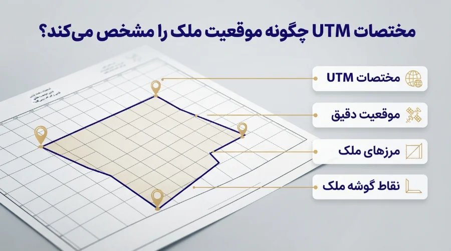 ثبت ادعای ملکی در فرض نداشتن تصرف: تهیه نقشه UTM، تأمین دلیل و دستور موقت طبق ماده ۱۰ قانون الزام 6 مختصات UTM چگونه موقعیت ملک را مشخص می کند؟