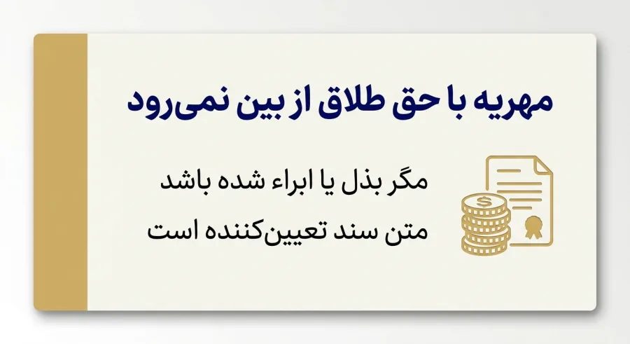مهریه با طلاق از بین نمیرود مهریه با طلاق از بین نمیرود