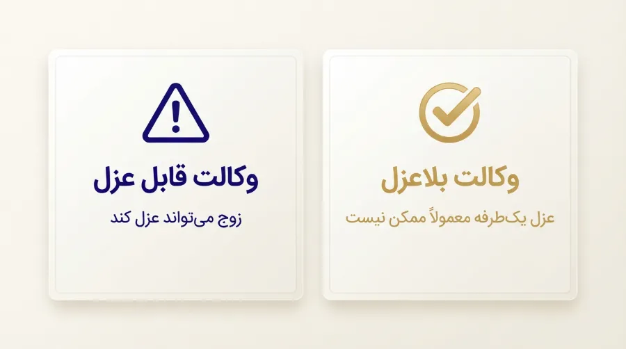 تفاوت وکالت بلاعزل و وکالت قابل عزل طلاق