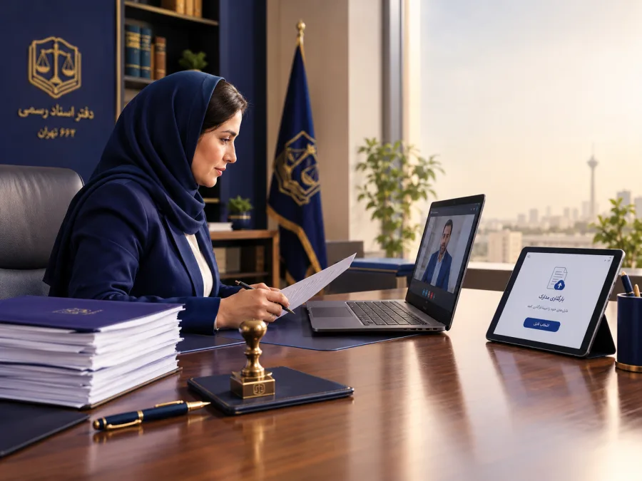 دفتر اسناد رسمی با تماس ویدئویی